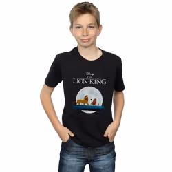 Disney Boys The Lion King Hakuna Matata Walk T-Shirt - 9-11 Years, Black