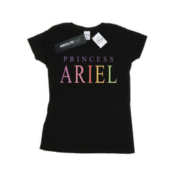 Disney Womens/Ladies The Little Mermaid Ariel Graphic Cotton T-Shirt - S, Black