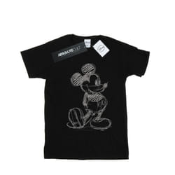 Disney Boys Mickey Mouse Sketch Kick T-Shirt - 12-13 Years, Black