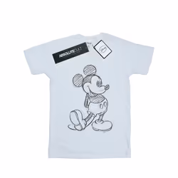Disney Boys Mickey Mouse Sketch Kick T-Shirt - 7-8 Years, White