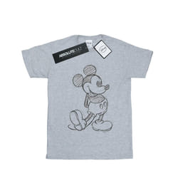 Disney Boys Mickey Mouse Sketch Kick T-Shirt - 12-13 Years, Sports Grey