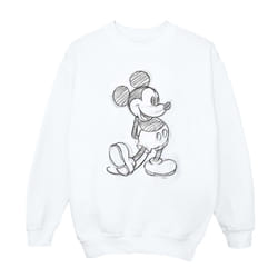 Disney Boys Mickey Mouse Sketch Kick Sweatshirt - 7-8 Years, White