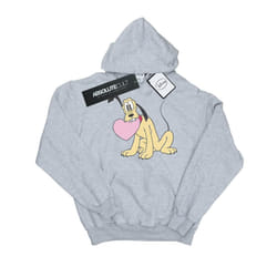 Disney Boys Pluto Love Heart Hoodie - 7-8 Years, Sports Grey