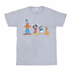 Disney Mens Mickey Mouse Friends T-Shirt - S, Sports Grey