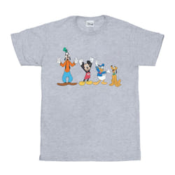 Disney Mens Mickey Mouse Friends T-Shirt - S, Sports Grey