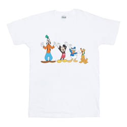 Disney Girls Mickey Mouse Friends Cotton T-Shirt - 7-8 Years, White