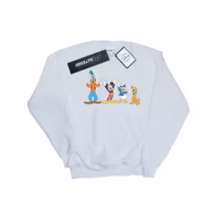 Disney Mens Mickey Mouse Friends Sweatshirt - XL, White