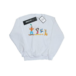 Disney Mens Mickey Mouse Friends Sweatshirt - XL, White
