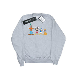 Disney Mens Mickey Mouse Friends Sweatshirt - XXL, Sports Grey