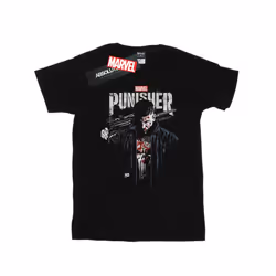 Marvel Mens The Punisher TV Series Frank Castle T-Shirt - L, Black
