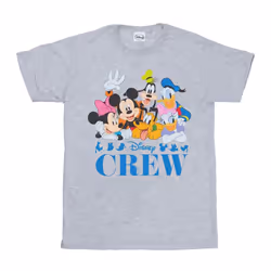 Disney Mens Mickey Mouse Disney Friends T-Shirt - S, Sports Grey