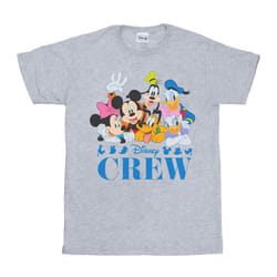 Disney Mens Mickey Mouse Disney Friends T-Shirt - S, Sports Grey