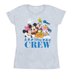 Disney Womens/Ladies Mickey Mouse Disney Friends Cotton T-Shirt - S, Sports Grey