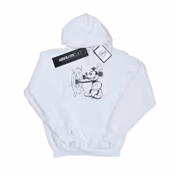 Disney Mens Mickey Mouse Steamboat Sketch Hoodie - L, White