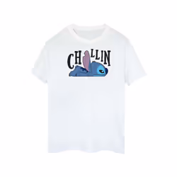Disney Womens/Ladies Lilo And Stitch Chillin Cotton T-Shirt - XXL, White