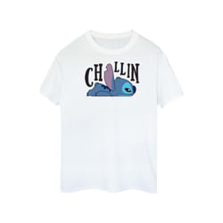 Disney Womens/Ladies Lilo And Stitch Chillin Cotton T-Shirt - XXL, White
