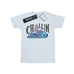 Disney Womens/Ladies Lilo And Stitch Chillin Cotton Boyfriend T-Shirt - S, White