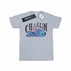 Disney Girls Lilo And Stitch Chillin Cotton T-Shirt - 12-13 Years, Sports Grey