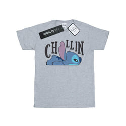 Disney Girls Lilo And Stitch Chillin Cotton T-Shirt - 12-13 Years, Sports Grey