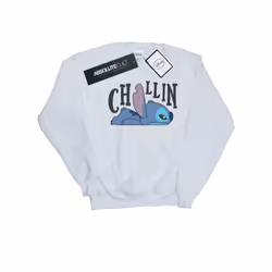 Disney Mens Lilo And Stitch Chillin Sweatshirt - XXL, White