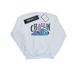 Disney Mens Lilo And Stitch Chillin Sweatshirt - XXL, White