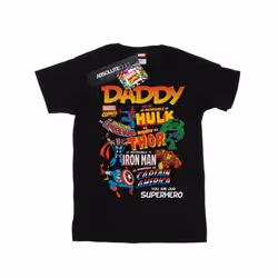Marvel Mens Our Dad Superhero T-Shirt - XL, Black