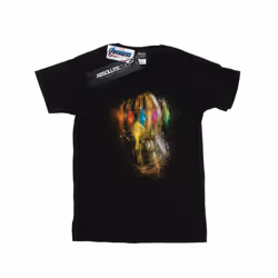 Marvel Boys Avengers Endgame Infinity Gauntlet Splatter T-Shirt - 9-11 Years, Black