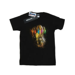 Marvel Boys Avengers Endgame Infinity Gauntlet Splatter T-Shirt - 9-11 Years, Black