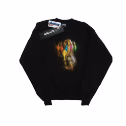 Marvel Boys Avengers Endgame Infinity Gauntlet Splatter Sweatshirt - 9-11 Years, Black