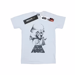 Star Wars Womens/Ladies Darth Vader Sketch Cotton Boyfriend T-Shirt - XL, White