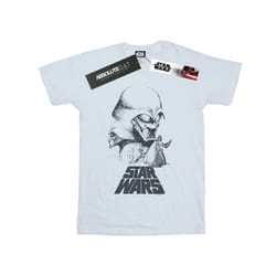 Star Wars Womens/Ladies Darth Vader Sketch Cotton Boyfriend T-Shirt - XL, White
