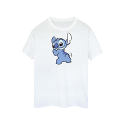 Disney Womens/Ladies Lilo And Stitch Stitch Backside Breast Print Cotton Boyfriend T-Shirt - S, White