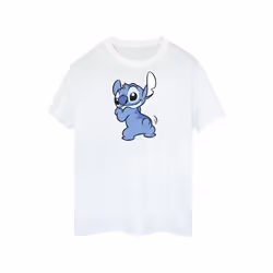 Disney Womens/Ladies Lilo And Stitch Stitch Backside Breast Print Cotton Boyfriend T-Shirt - XXL, White