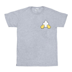 Disney Mens Donald Duck Backside Breast Print T-Shirt - S, Sports Grey