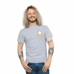 Disney Mens Donald Duck Backside Breast Print T-Shirt - S, Sports Grey