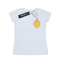 Disney Womens/Ladies Daisy Duck Faux Pocket Cotton T-Shirt - L, White