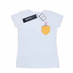 Disney Womens/Ladies Daisy Duck Faux Pocket Cotton T-Shirt - XL, White