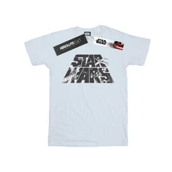 Star Wars Womens/Ladies Logo Space Sketch Cotton Boyfriend T-Shirt - S, White