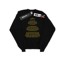Star Wars Mens Revenge Of The Sith Opening Crawl Sweatshirt - XL, Black