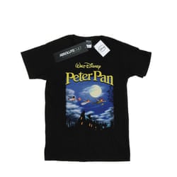 Disney Mens Peter Pan Come With Me Homage T-Shirt - XXL, Black