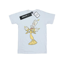 Disney Mens Beauty And The Beast Lumiere Distressed T-Shirt - M, White