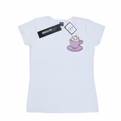 Disney Womens/Ladies Aristocats Marie In Cup Breast Print Cotton T-Shirt - L, White