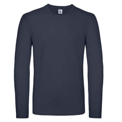 B&C Mens #E150 Long Sleeve T-Shirt - XL, Navy