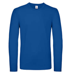 B&C Mens #E150 Long Sleeve T-Shirt - S, Royal Blue