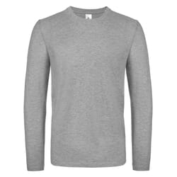 B&C Mens #E150 Long Sleeve T-Shirt - S, Sport Grey