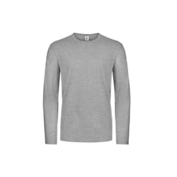 B&C Mens #E190 Long Sleeve T-Shirt - S, Sport Grey