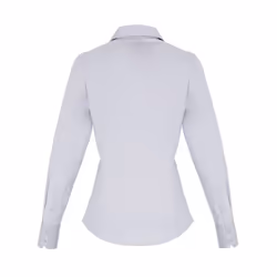 Premier Womens/Ladies Stretch Fit Poplin Long Sleeve Blouse - M, Silver