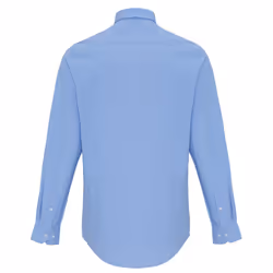 Premier Mens Cotton Rich Oxford Stripe Shirt - S, Light Blue