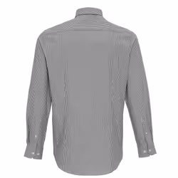 Premier Mens Cotton Rich Oxford Stripe Shirt - S, White/Grey