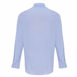 Premier Mens Cotton Rich Oxford Stripe Shirt - S, White/Light Blue